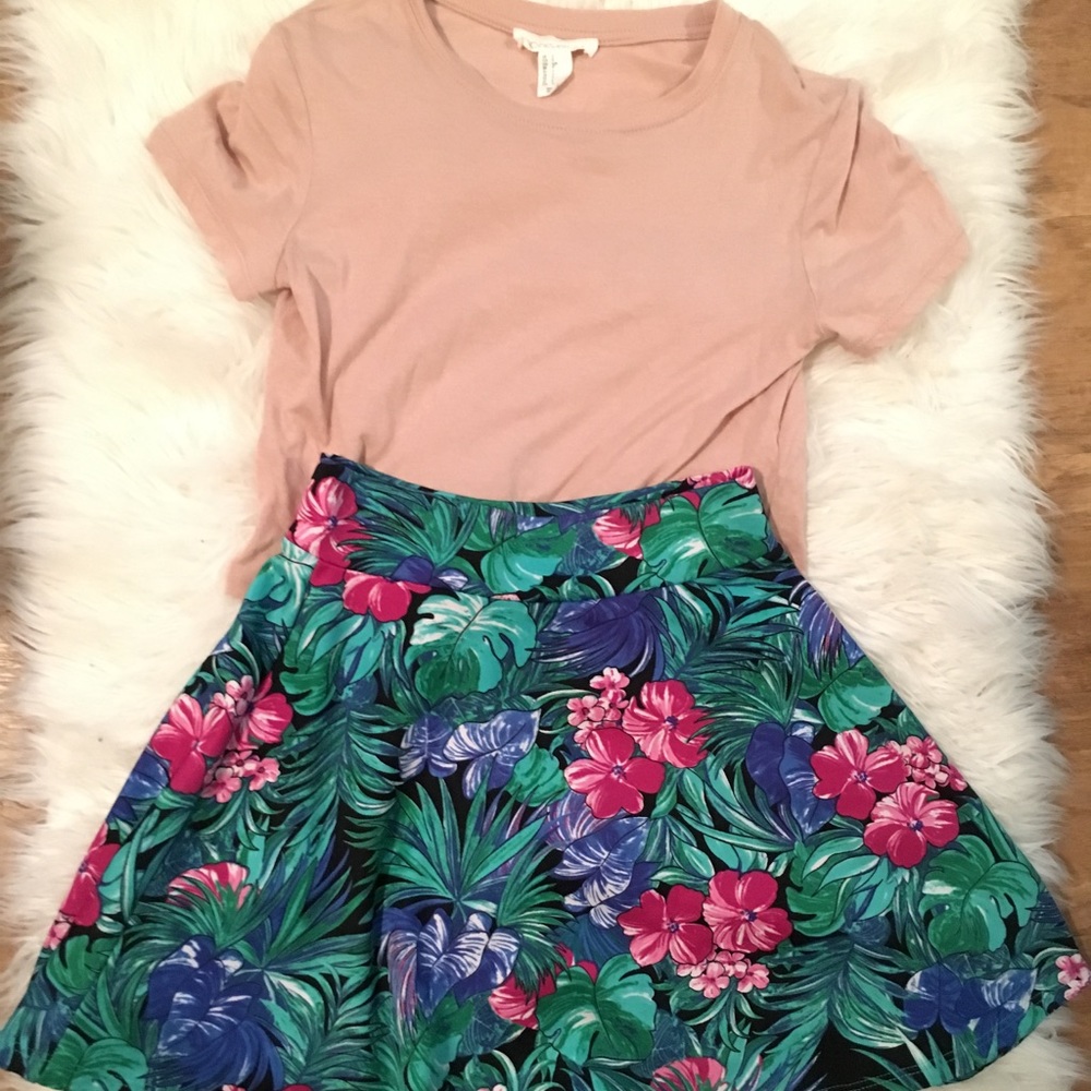 Floral skater skirt